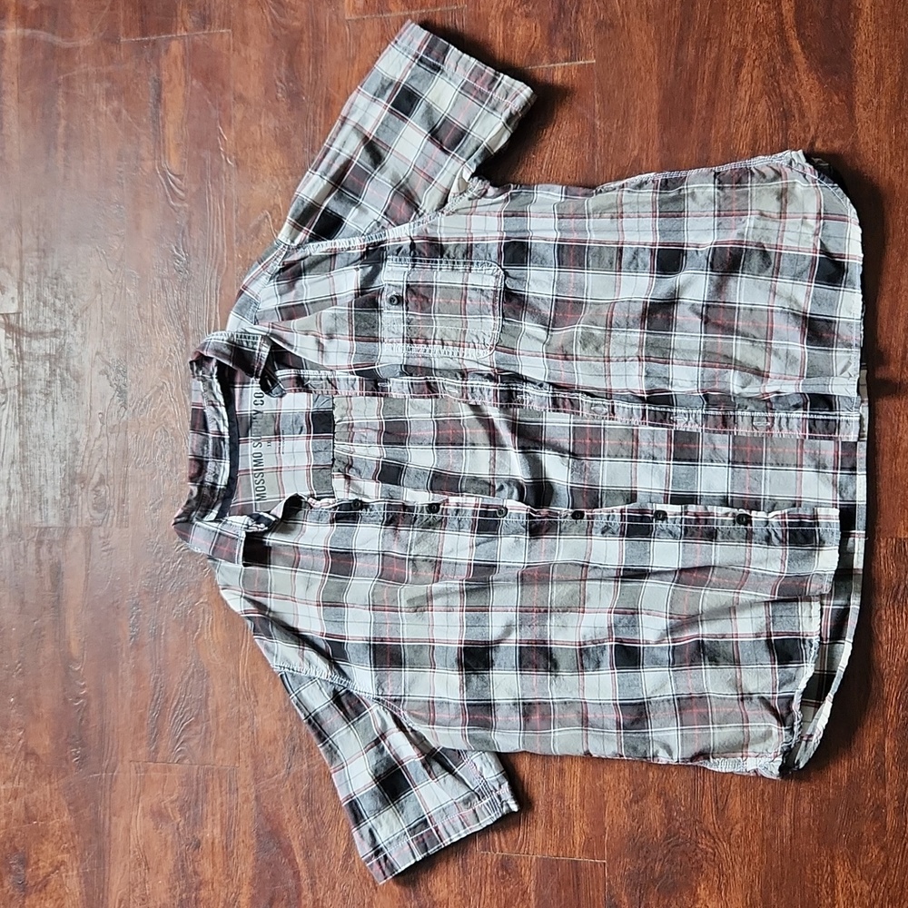 Men's XXL 100% cotton buttons up short sleeve Massimo Supply Company dress shirt